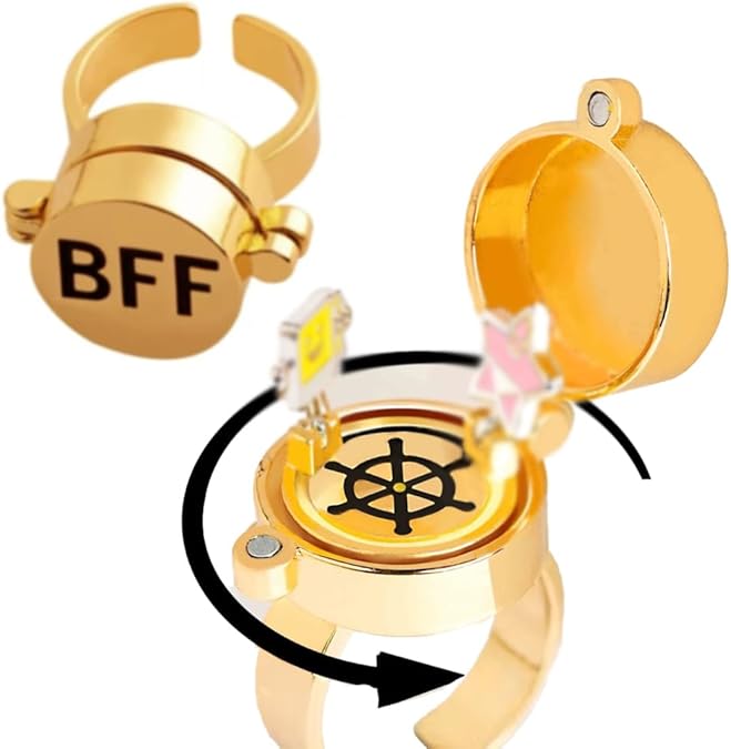 For Friends - New Fun Buckle and Beetle Rotating Bearings Rings